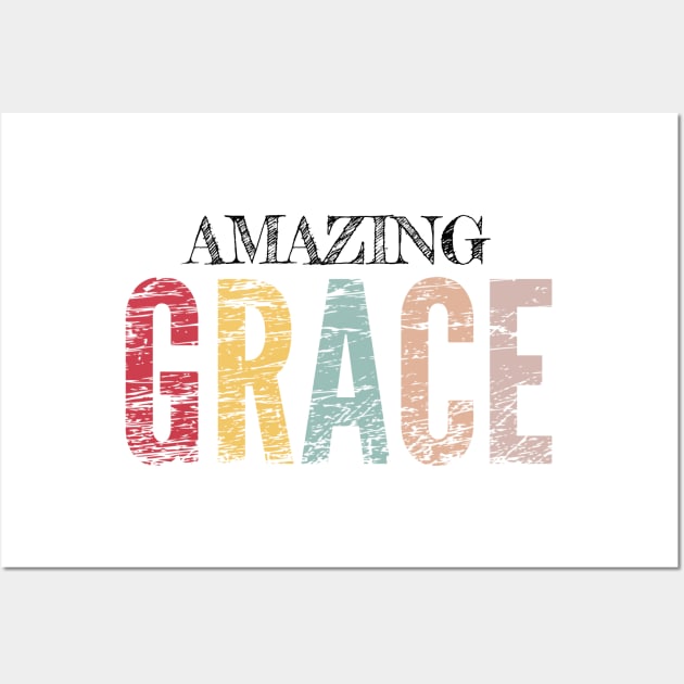 Amazing Grace christian gift Wall Art by PlusAdore